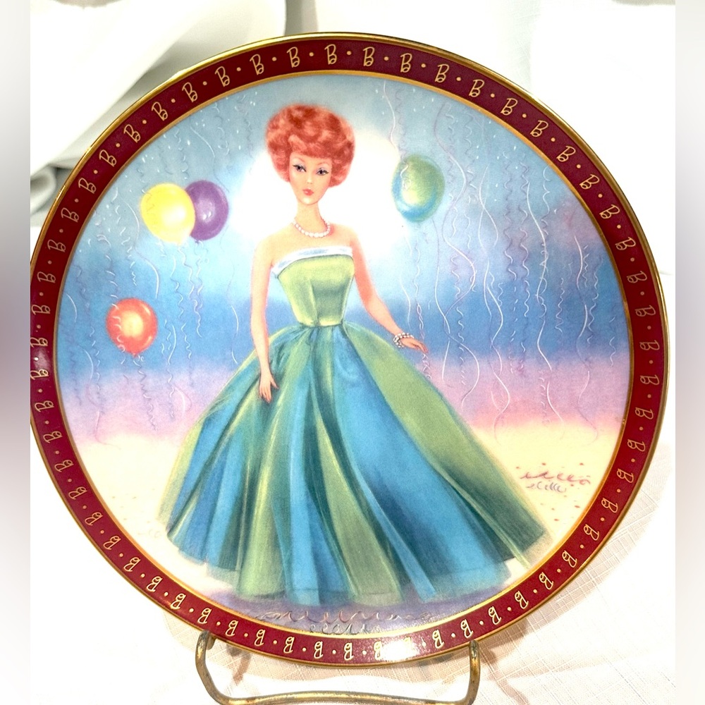 Danbury Mint 1990 High Fashion Barbie 1963 Senior Prom Collector's Plate
